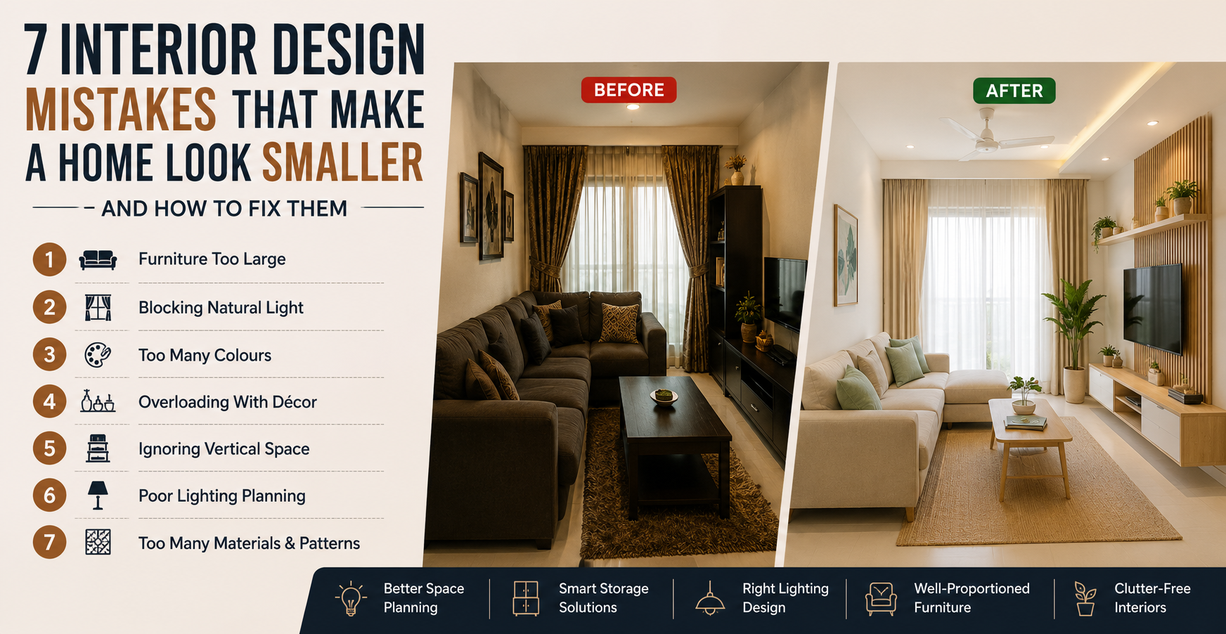 7 Interior Design Mistakes That Make Your Home Look Smaller